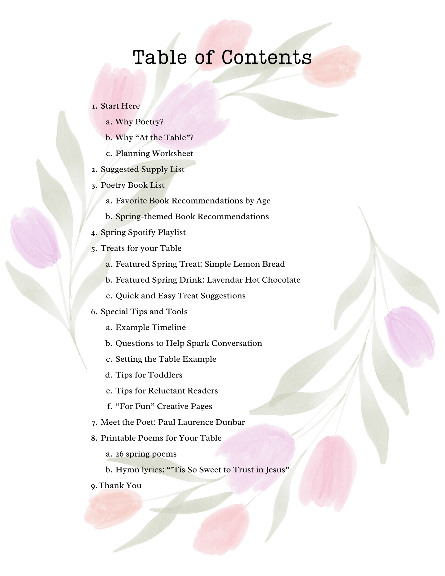 [Spring COMPLETE GUIDE] Poetry at the Table: Getting Started Guide