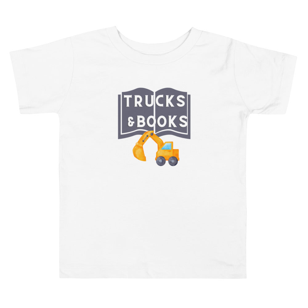 Trucks and Books TODDLER Short Sleeve Tee