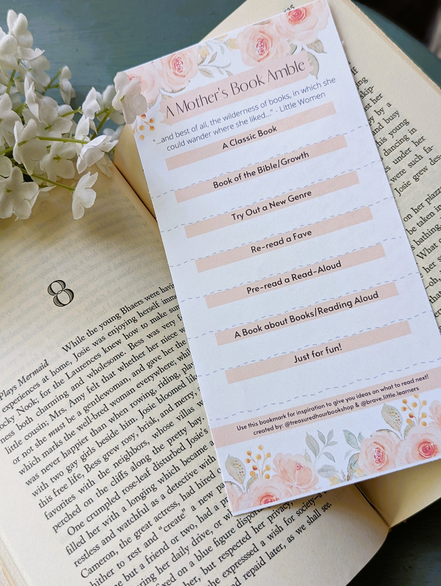 "A Mother's Book Amble" Bookmark